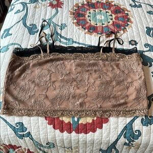 Black and Cocoa Lace Bandeau Set